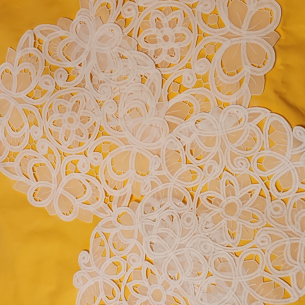 Vintage ribbon  doilies